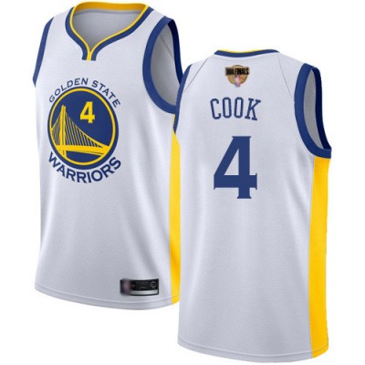 Nike Golden State Warriors #4 Quinn Cook White 2019 Finals Bound NBA Swingman Association Edition Jersey Men's